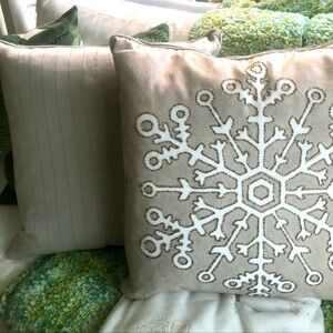 Holiday Snowflake Pillow